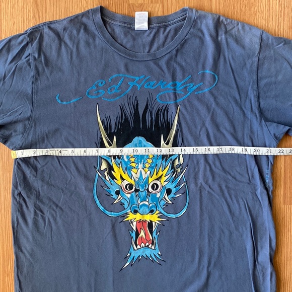 ❤️ Ed Hardy by Christian Audigier Dragon Tee Size Large - Picture 4 of 8